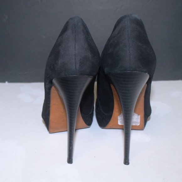 Sexy ZARA Perforated Cut Out Suede Platform Sky High Stiletto Peep Heels Shoes - Picture 5 of 7